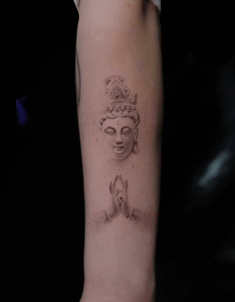 Hình xăm Phật 3D độc đáo