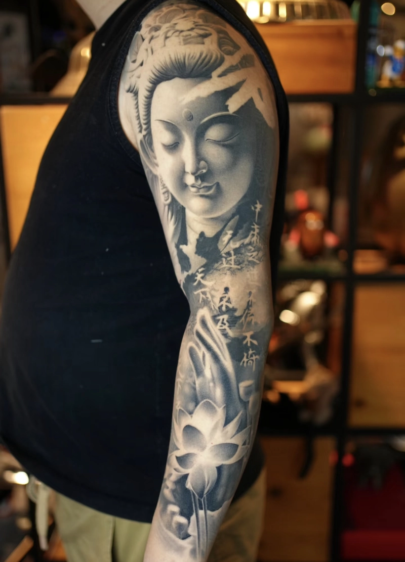 Hình xăm Phật mang bình an