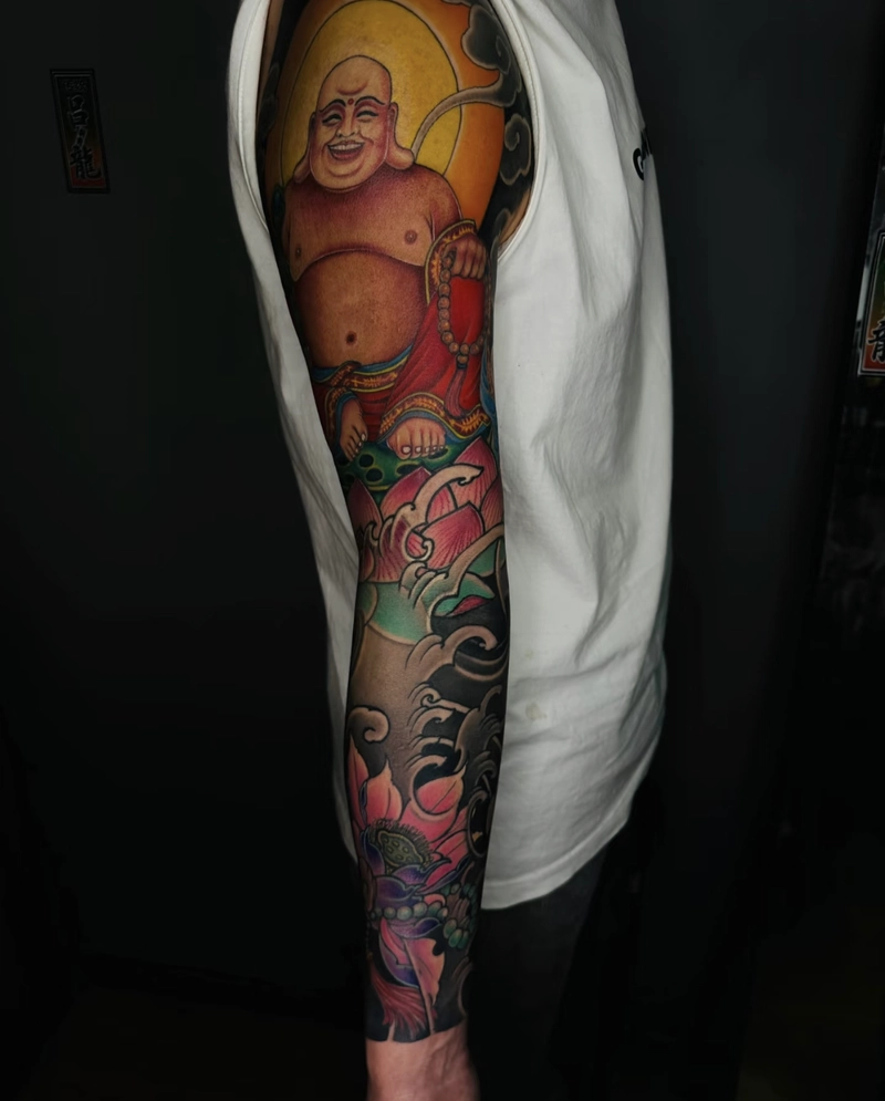 Hình xăm Phật mang may mắn