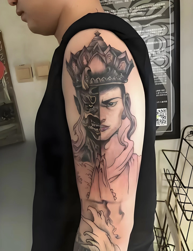 Hình xăm Phật phong cách Á Đông