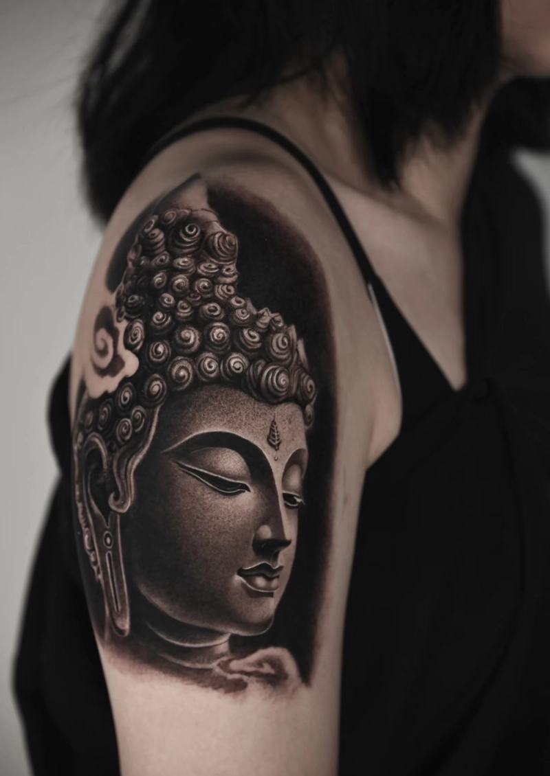 Hình xăm Phật phong thủy