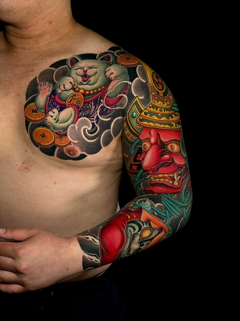 Hình xăm Tỳ Hưu độc đáo nghệ thuật