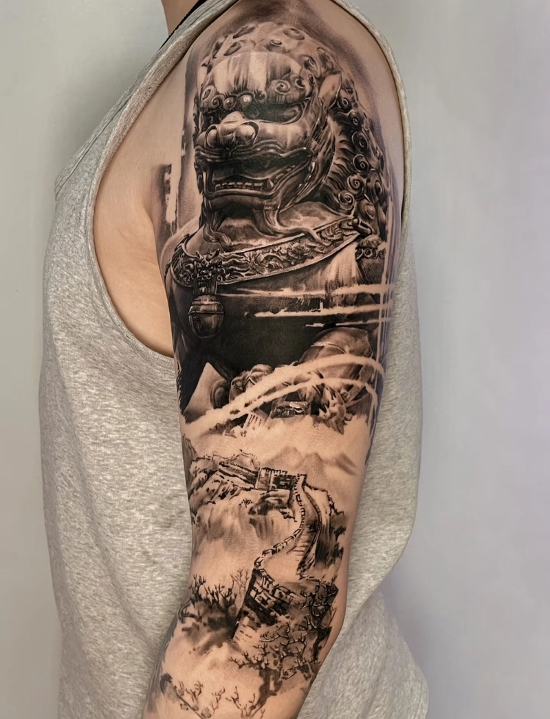 Hình xăm Tỳ Hưu hợp mệnh