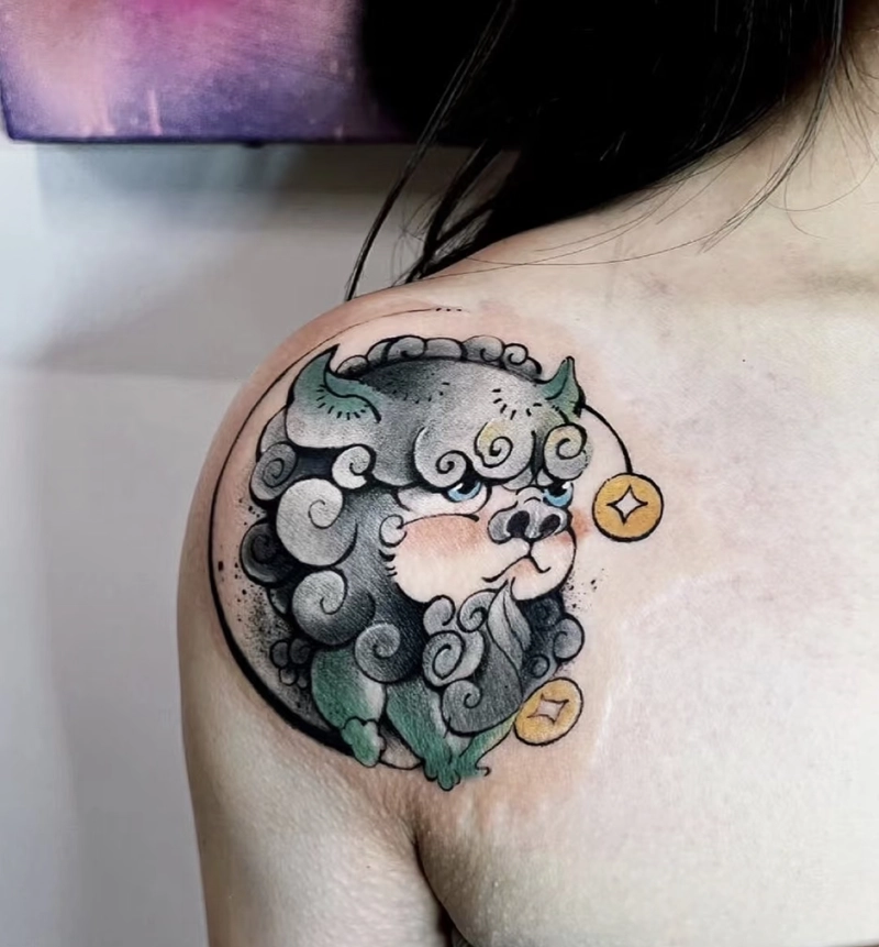 Hình xăm Tỳ Hưu nhỏ