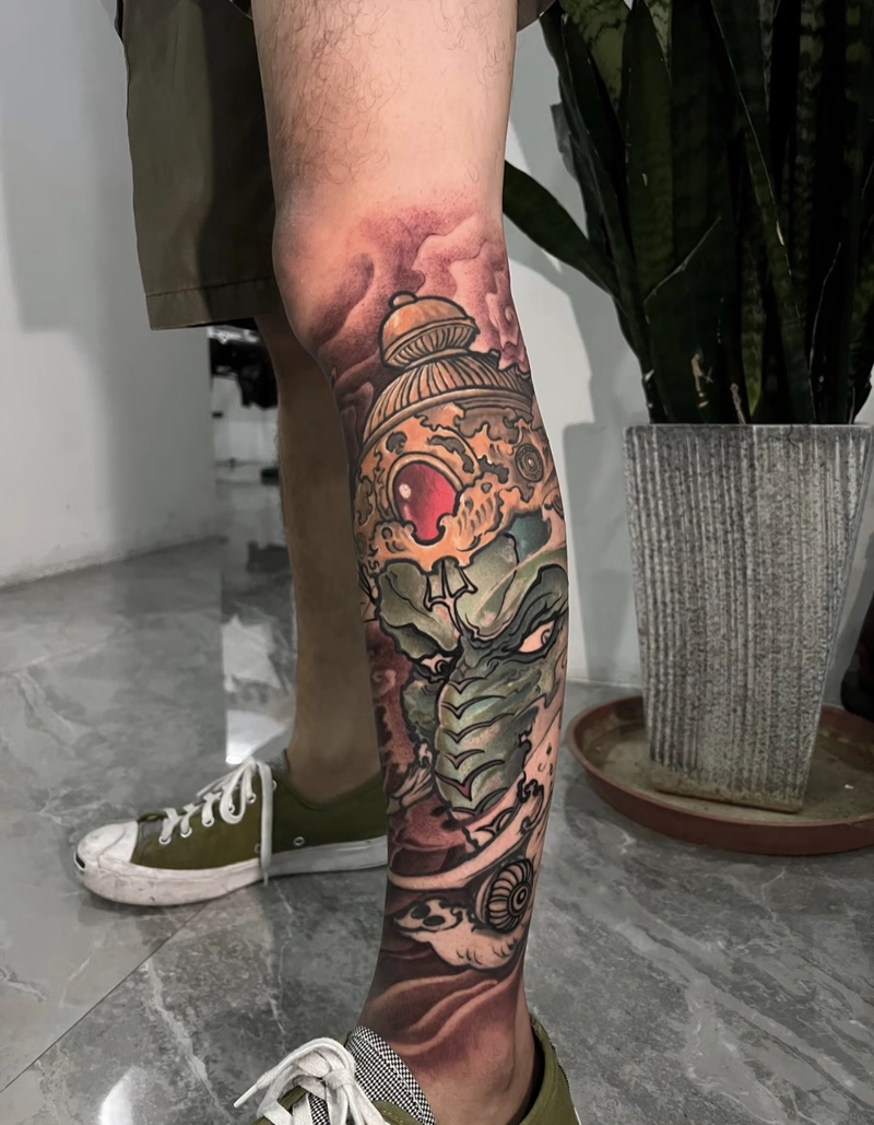 Hình xăm biểu tượng vô cực ở chân cho nam