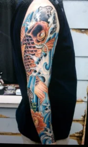 Hình xăm cá chép hóa rồng may mắn