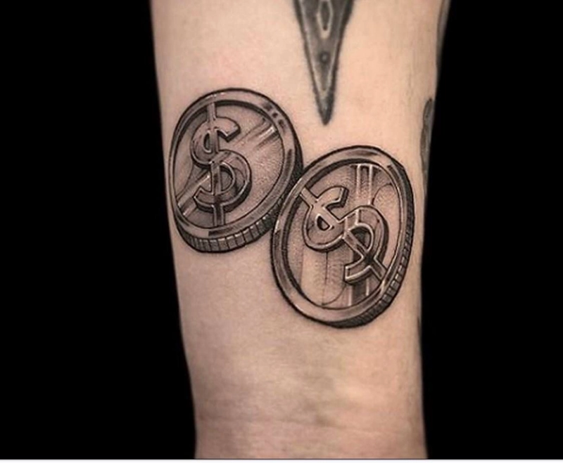 Hình xăm đồng tiền cổ ý nghĩa
