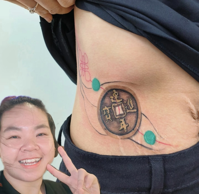 Hình xăm đồng tiền cổ