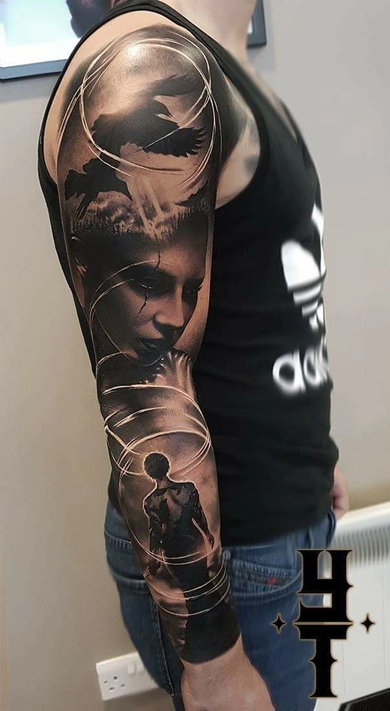 Hình xăm full tay biểu tượng sức mạnh cho nam đẹp Hình xăm full tay biểu tượng sức mạnh cho nam đẹp