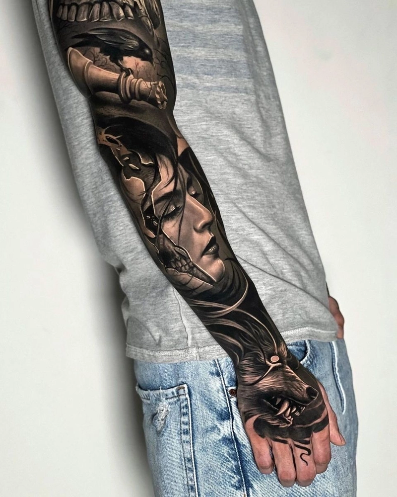 Hình xăm full tay cho nam Hình xăm full tay cho nam