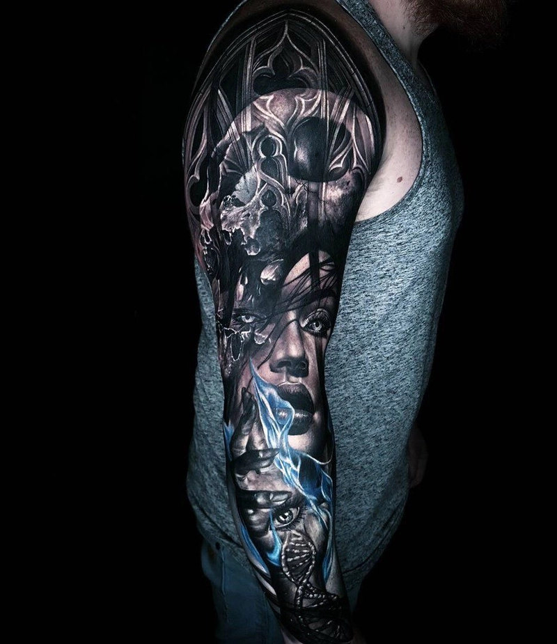 _Hình xăm full tay cơ khí cho nam _Hình xăm full tay cơ khí cho nam