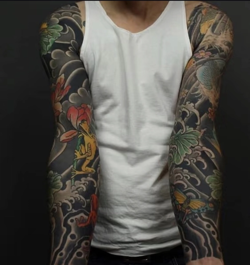 Hình xăm full tay màu cho nam tuyệt đẹp Hình xăm full tay màu cho nam tuyệt đẹp