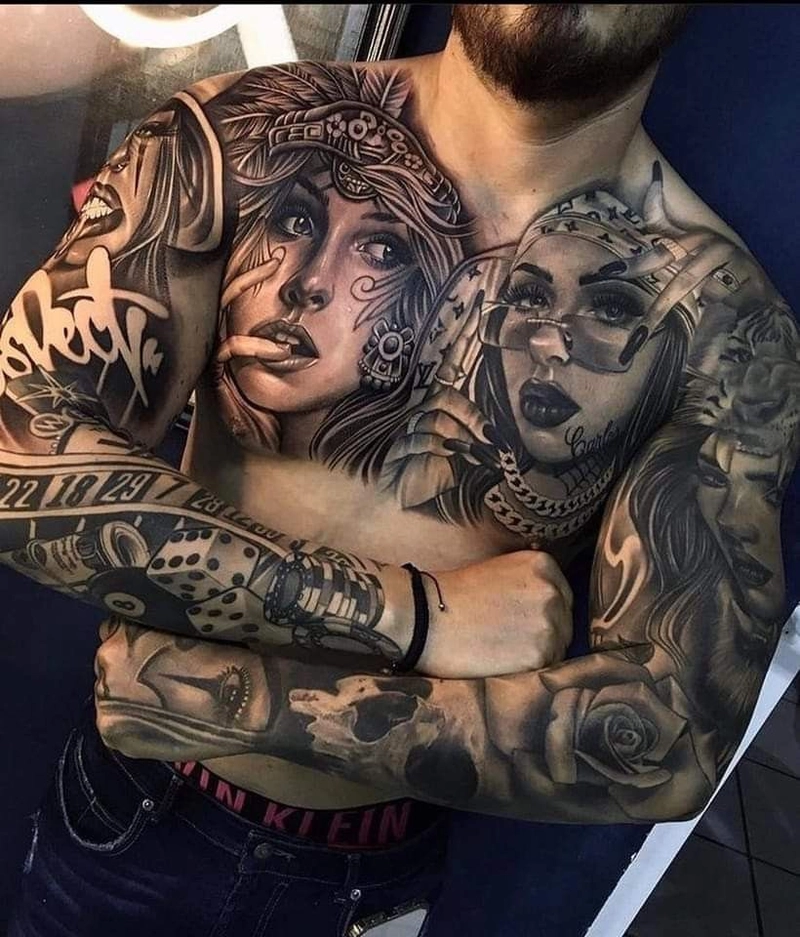 Hình xăm full tay ngầu cho nam cực đẹp Hình xăm full tay ngầu cho nam cực đẹp