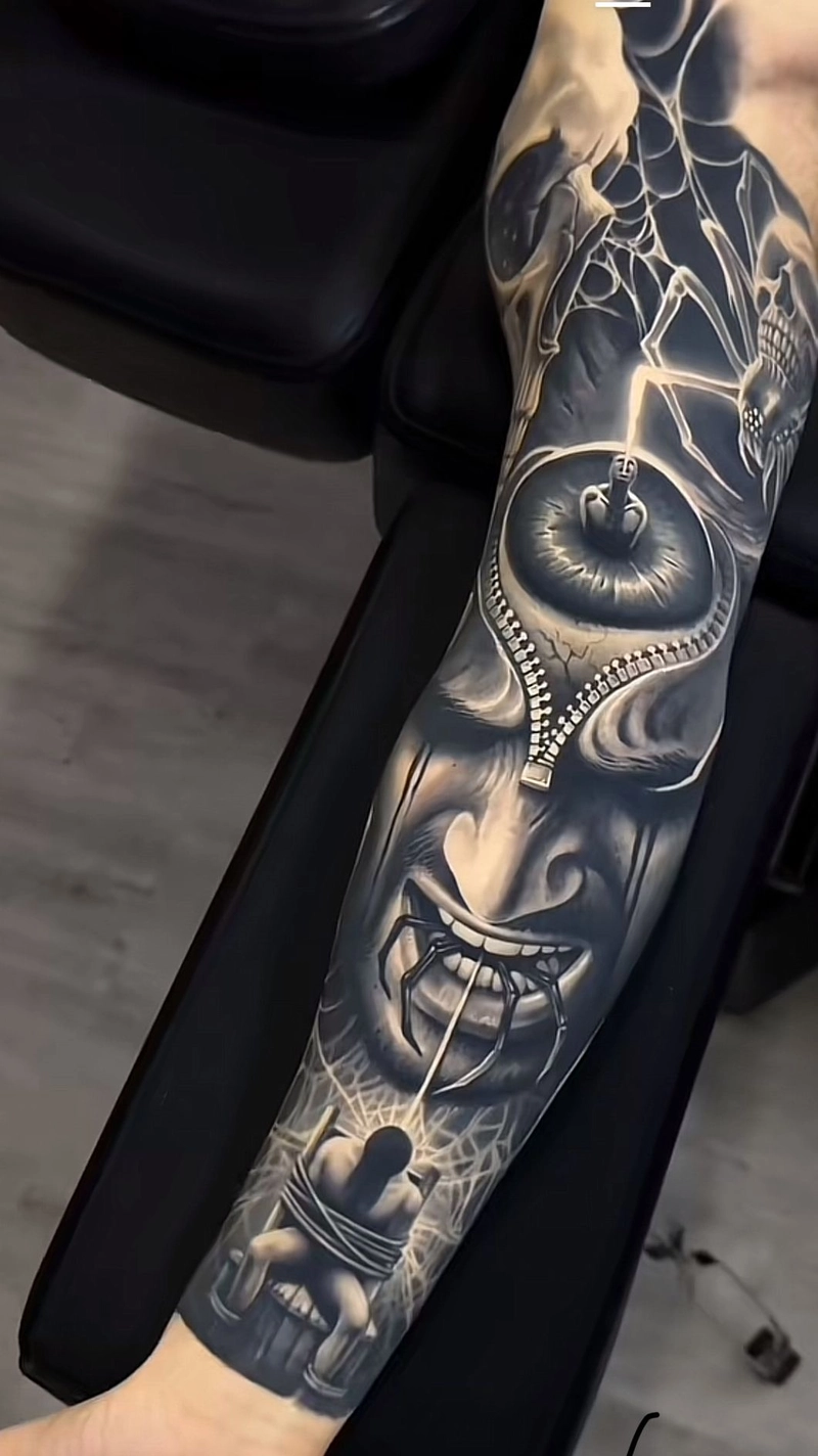 Hình xăm full tay ngầu cho nam tuyệt đẹp Hình xăm full tay ngầu cho nam tuyệt đẹp