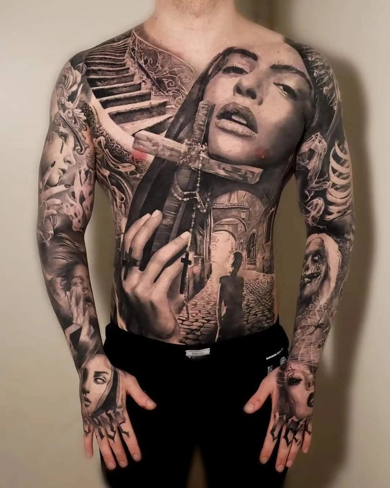 Hình xăm full tay ngầu cho nam tuyệt phẩm Hình xăm full tay ngầu cho nam tuyệt phẩm