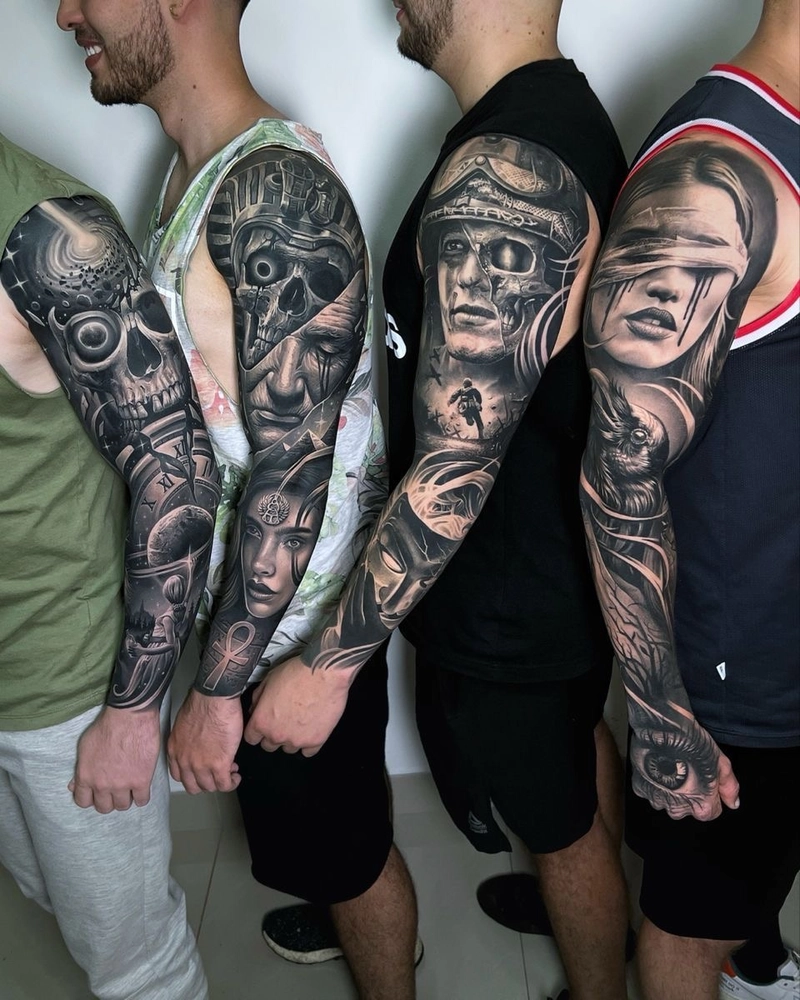 Hình xăm full tay ngầu cho nam Hình xăm full tay ngầu cho nam