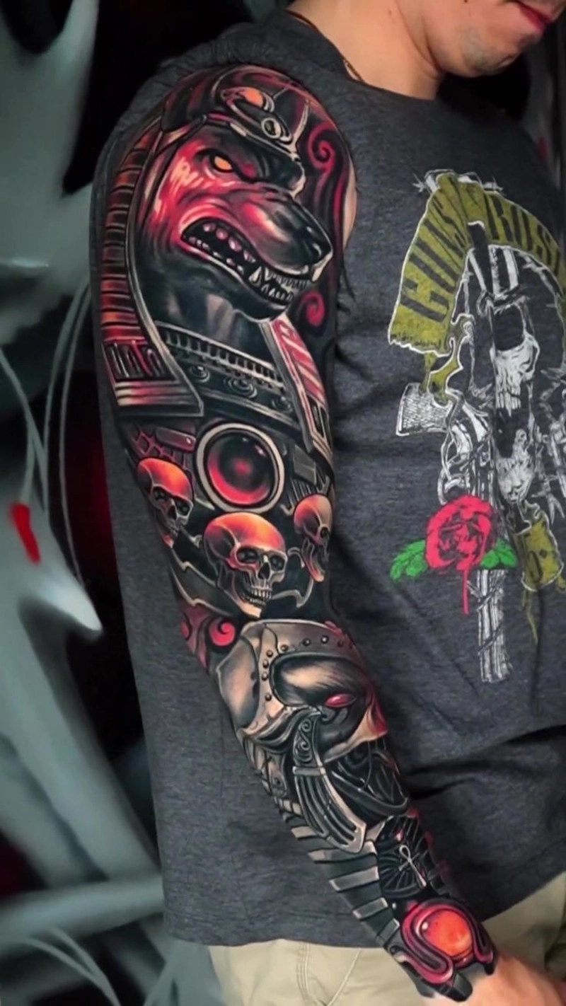 Hình xăm full tay phong cách Nhật Bản cho nam tuyệt đẹp Hình xăm full tay phong cách Nhật Bản cho nam tuyệt đẹp