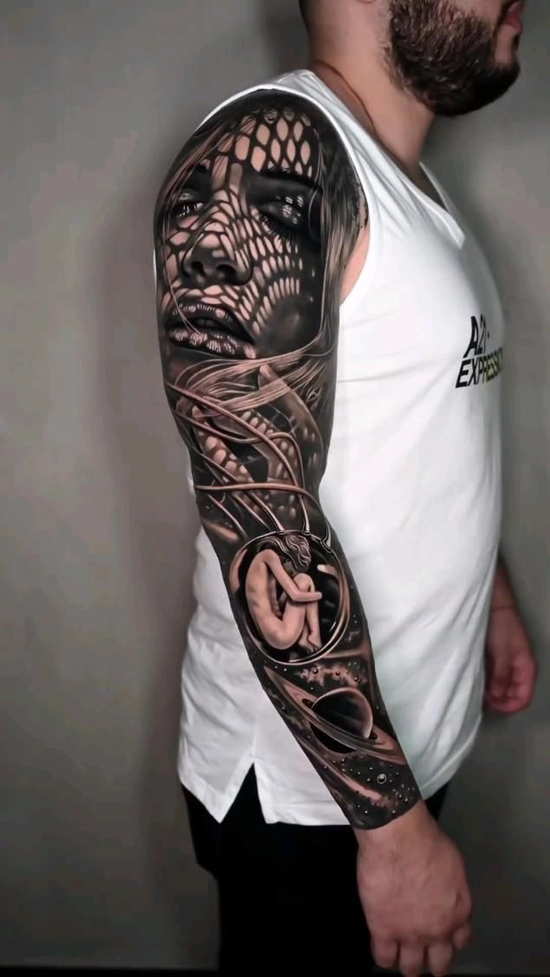 Hình xăm full tay phong cách Nhật Bản cho nam tuyệt phẩm Hình xăm full tay phong cách Nhật Bản cho nam tuyệt phẩm