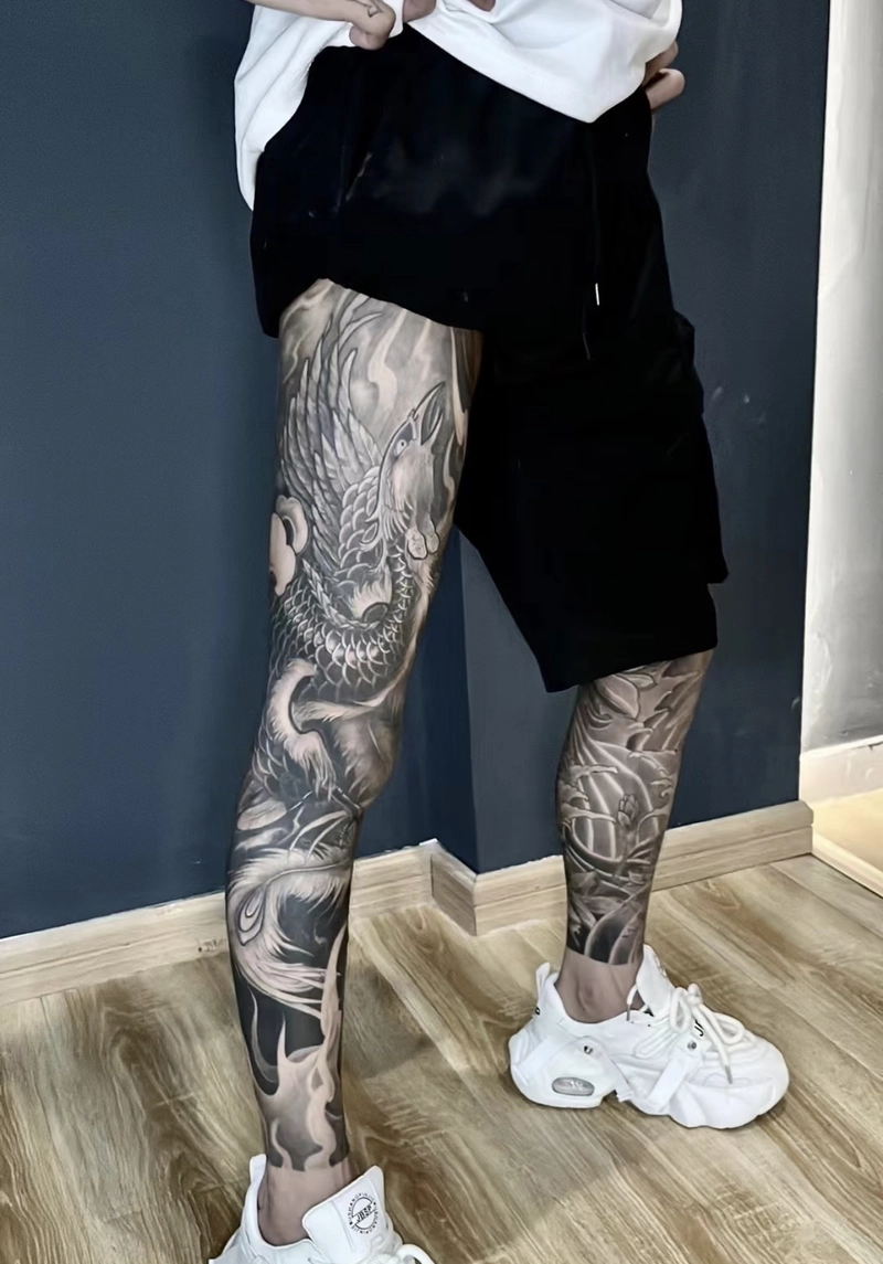 Hình xăm hổ ở chân cho nam