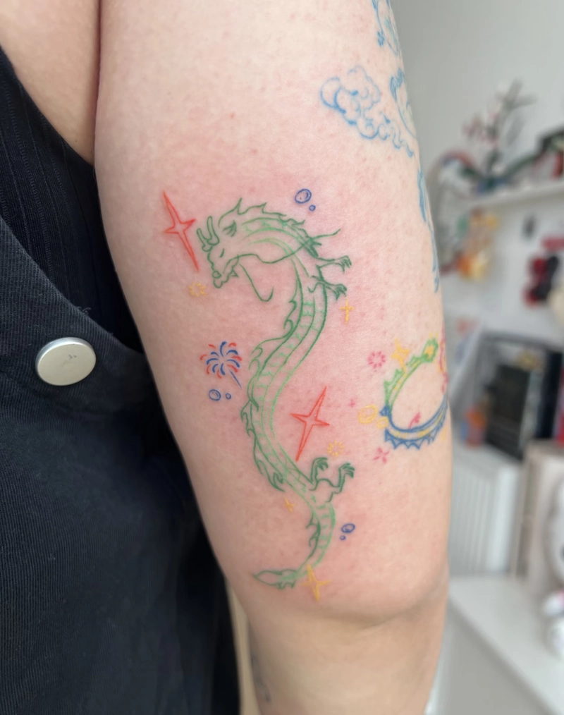 _Hình xăm hoa sen rồng hợp mệnh