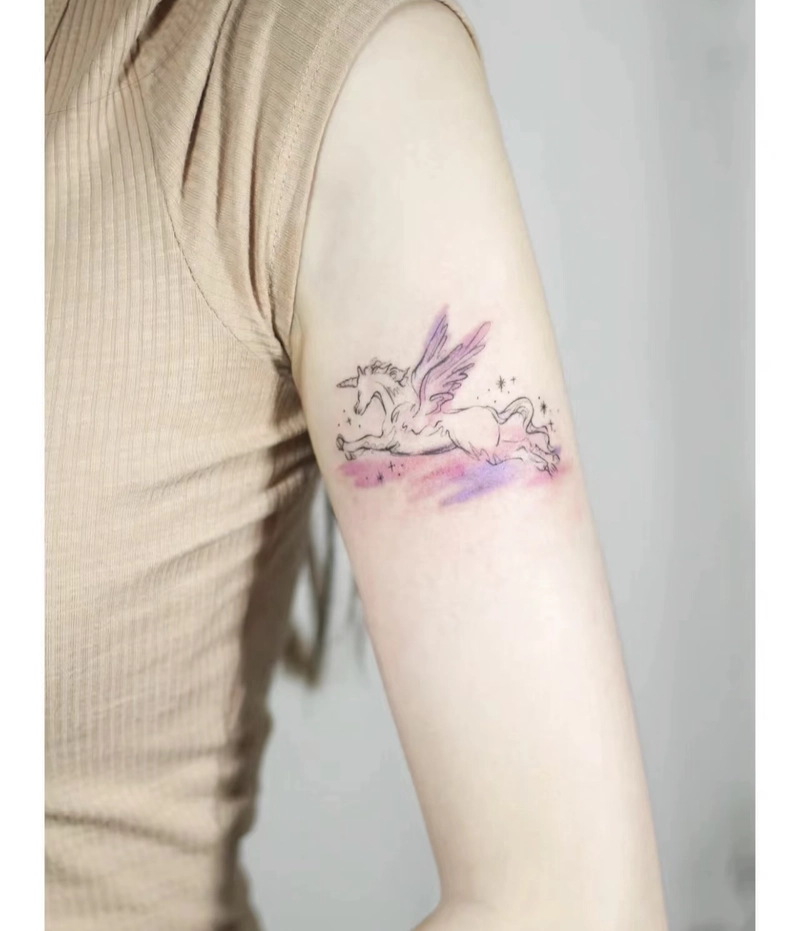 Hình xăm kỳ lân 3D phong thủy