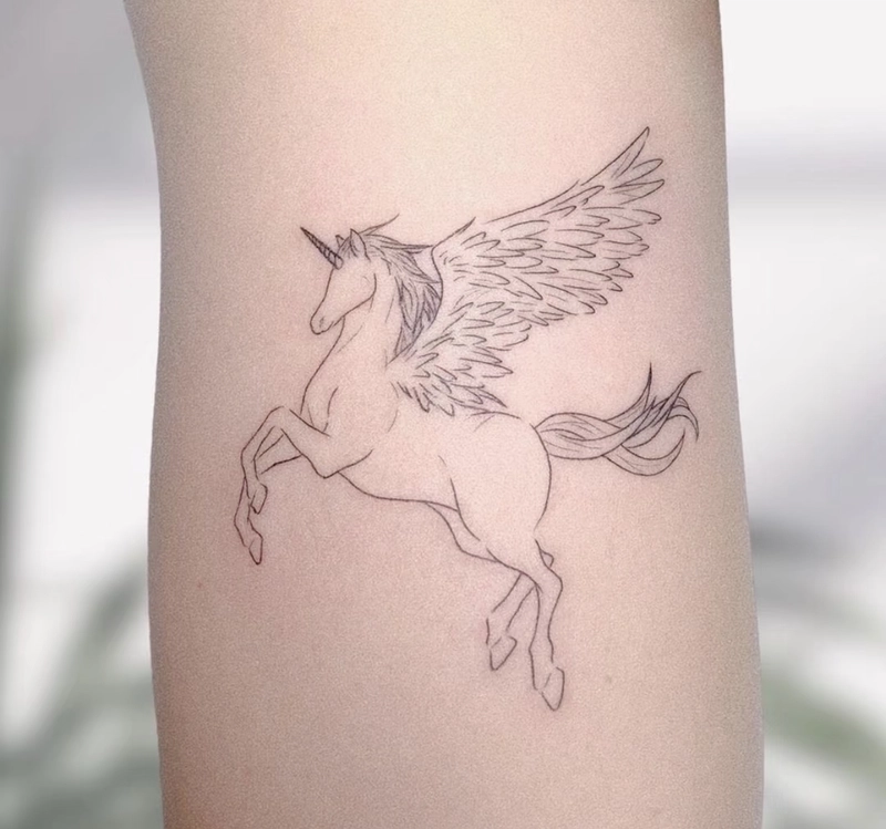 Hình xăm kỳ lân nghệ thuật
