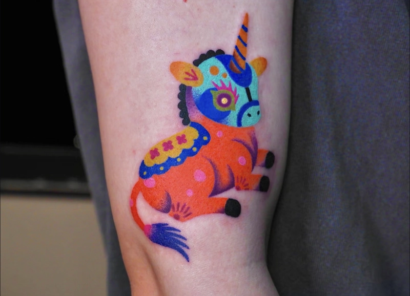 Hình xăm kỳ lân nhỏ kín đáo