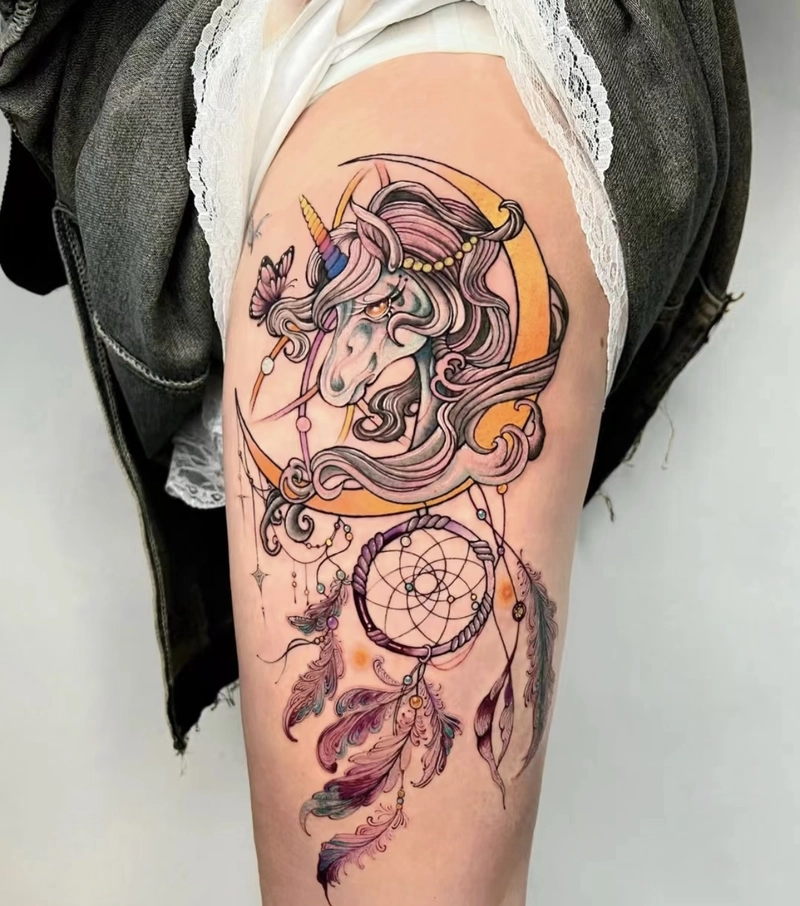 Hình xăm kỳ lân ở lưng