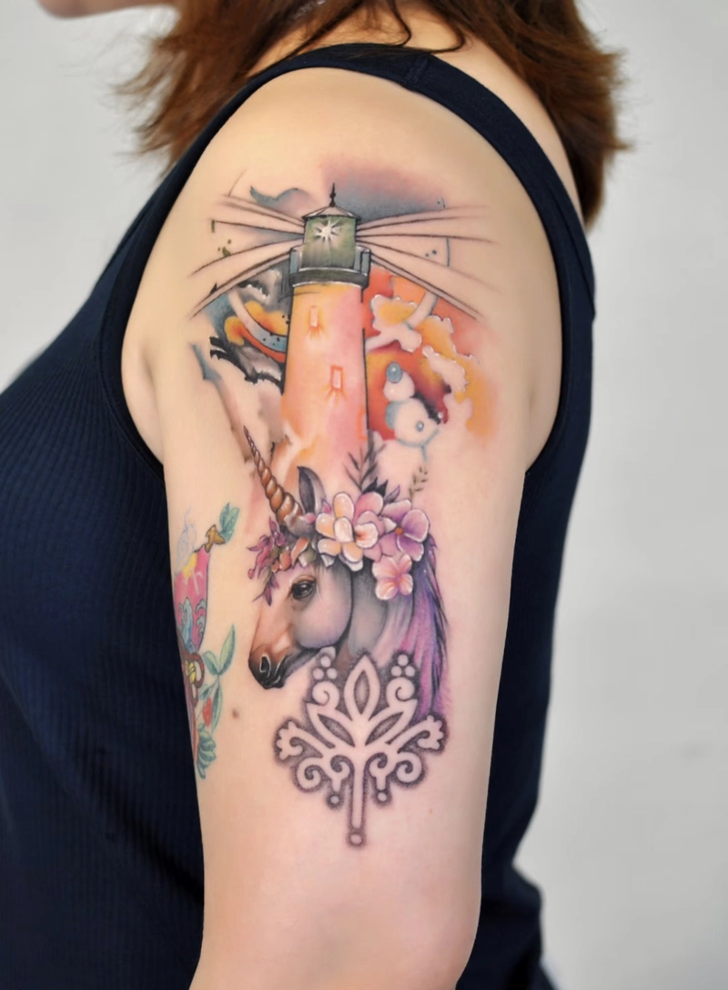 Hình xăm kỳ lân trừ tà hộ mệnh