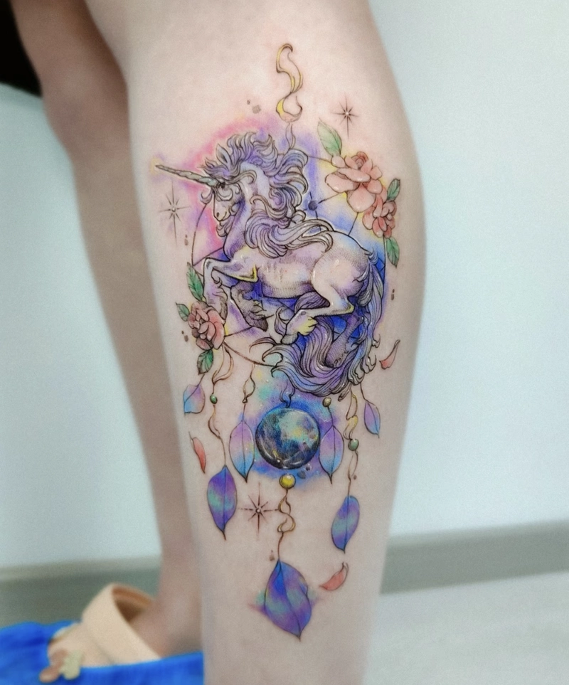 Hình xăm kỳ lân truyền thống Á Đông