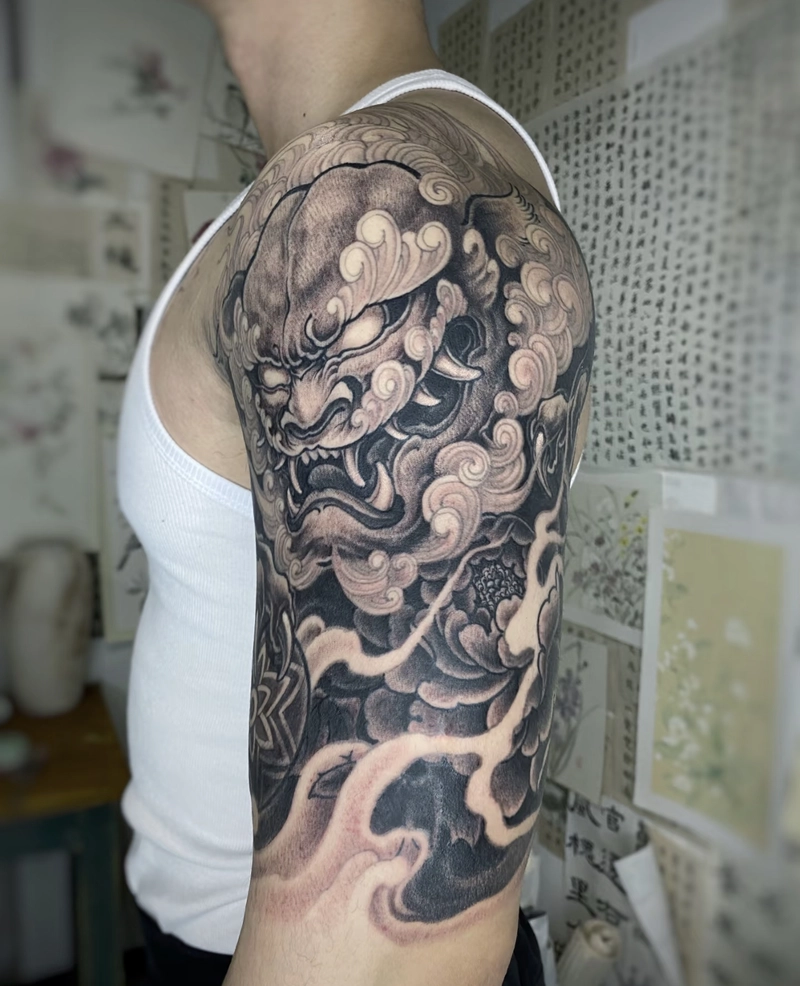 Hình xăm phong cách Nhật Bản trên tay cho nam