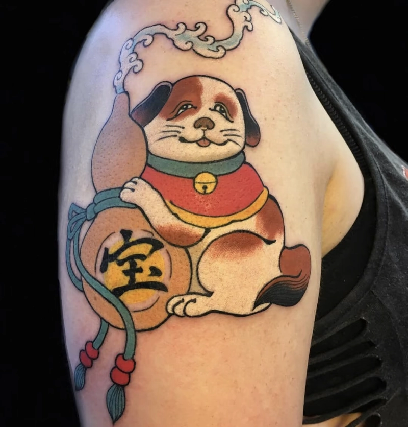 Hình xăm phong thủy tài lộc cho nam