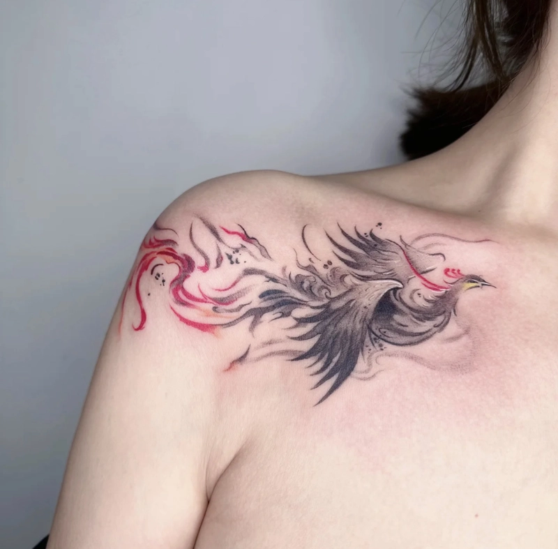 Hình xăm phượng hoàng biểu tượng quyền lực