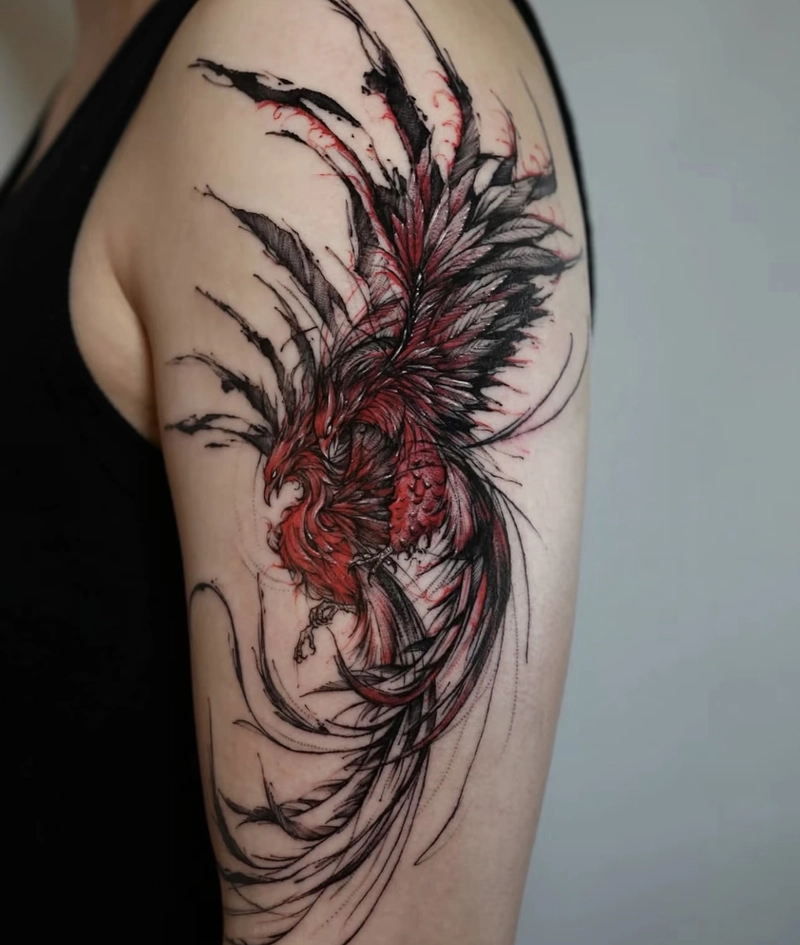 Hình xăm phượng hoàng hợp mệnh