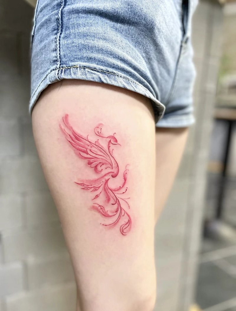 Hình xăm phượng hoàng phong thủy mang bình an