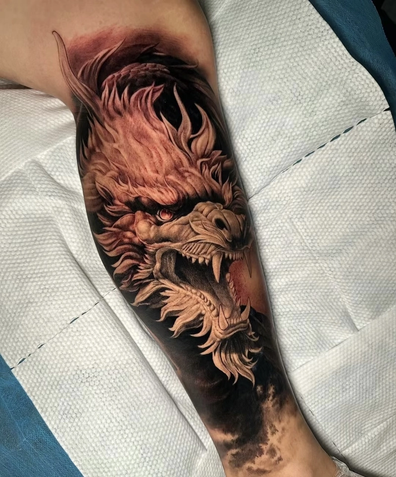 Hình xăm rồng cá tính độc đáo