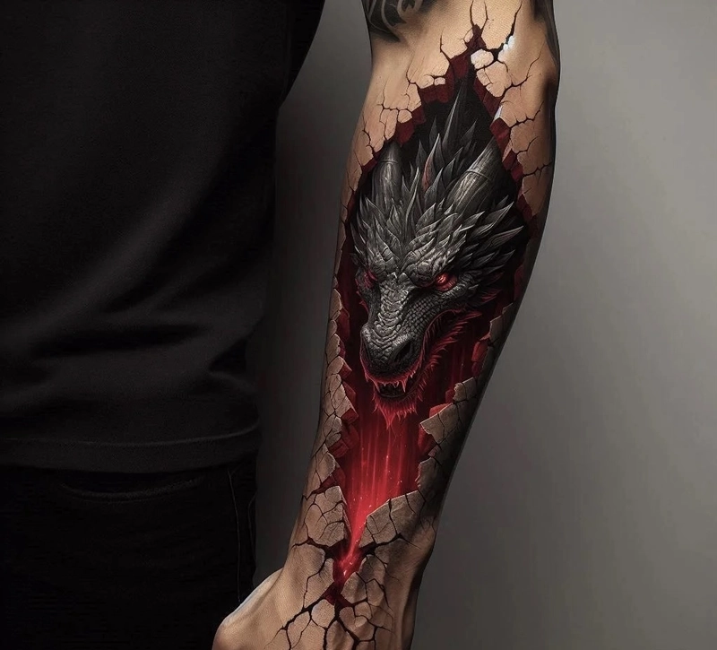 Hình xăm rồng đầu rắn