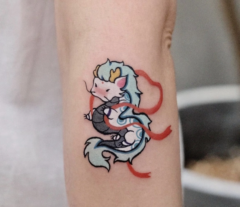 Hình xăm rồng ở bắp tay
