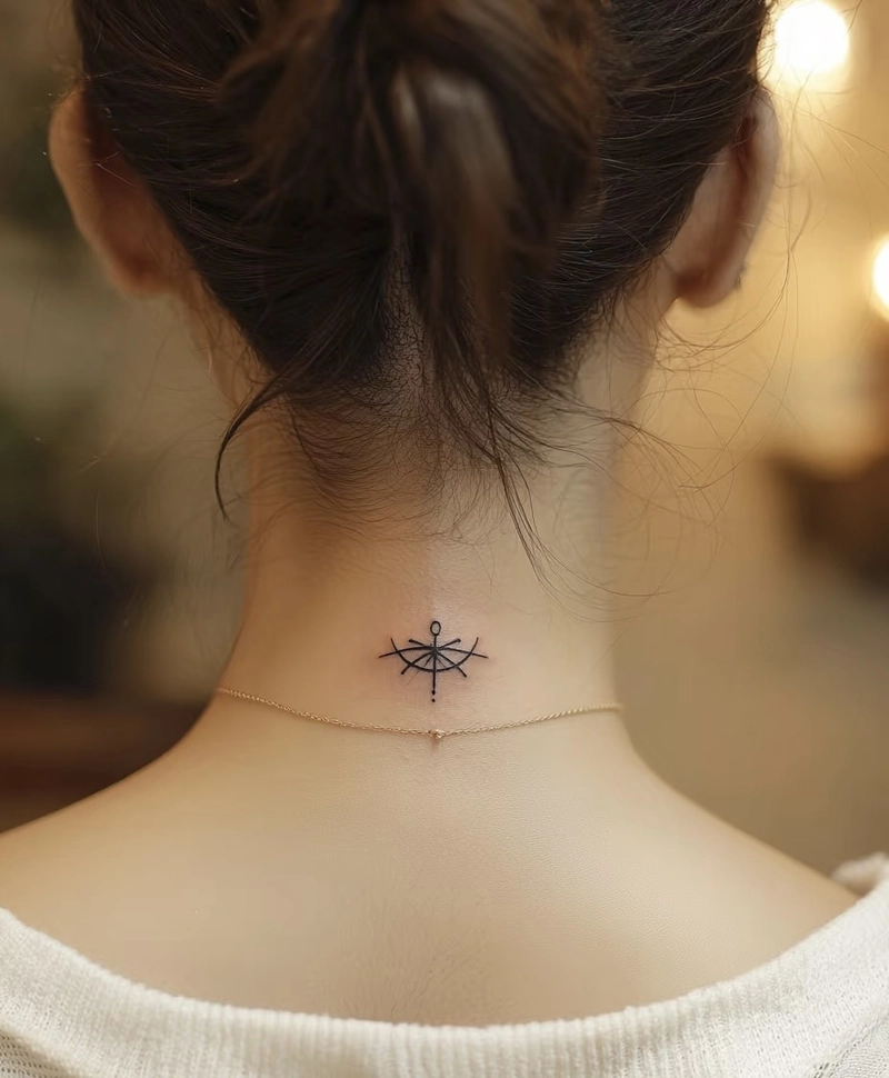 Hình xăm sau gáy nữ phong thủy