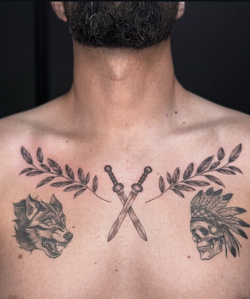 các mẫu xăm hình đẹp cho nam ở ngực