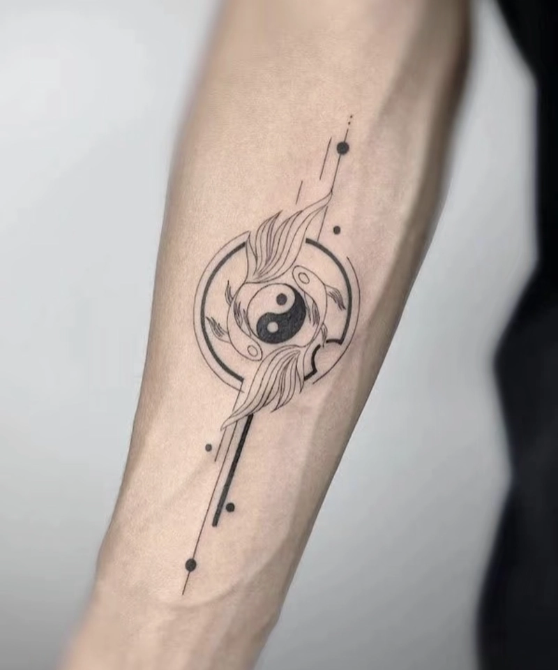 hình xăm bát quái phong thủy bảo vệ khỏi tà khí