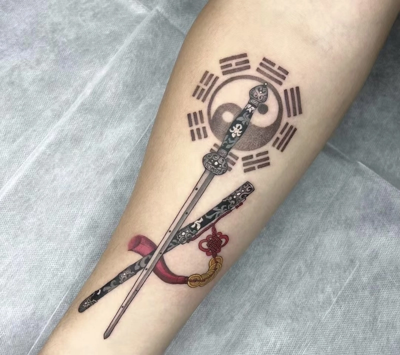 hình xăm bát quái phong thủy giúp hóa giải vận hạn