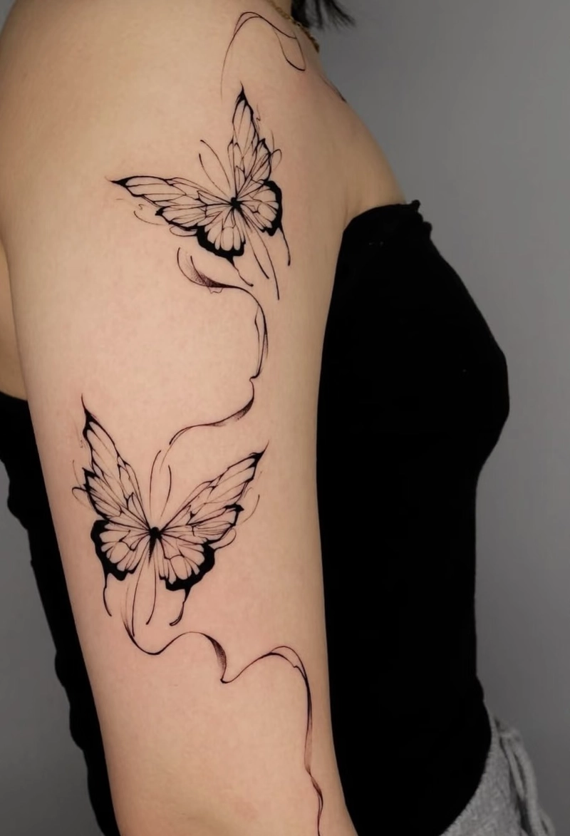 hình xăm bướm đơn giản mà đẹp