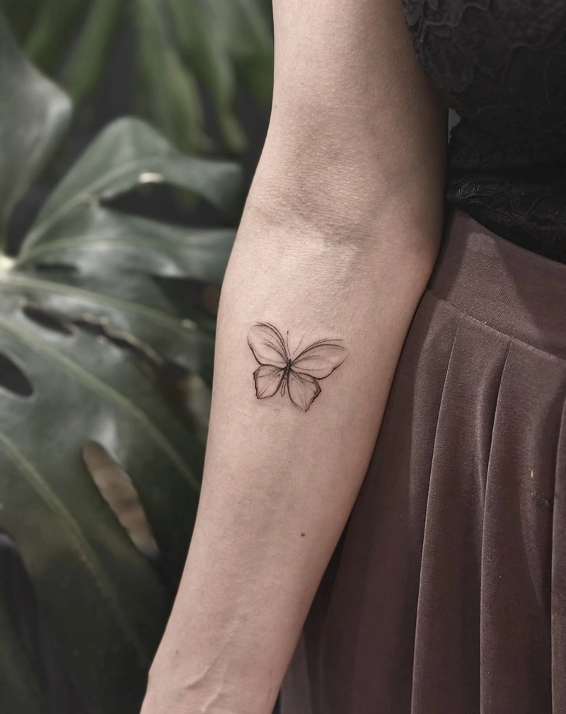 hình xăm bướm nghệ thuật