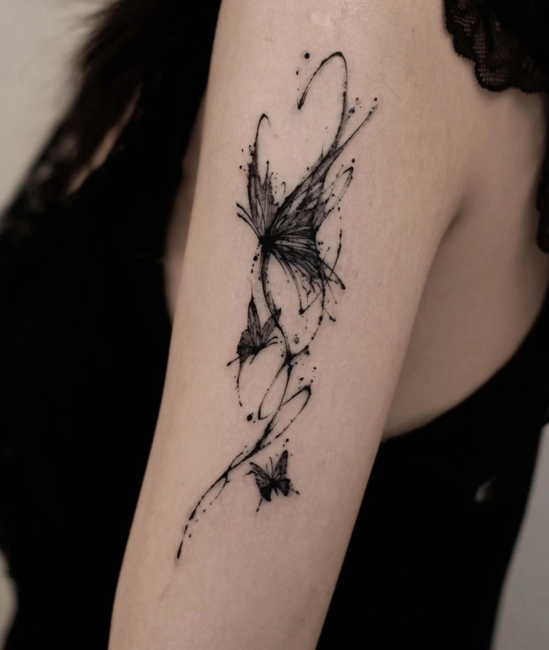 hình xăm bướm nhỏ xinh