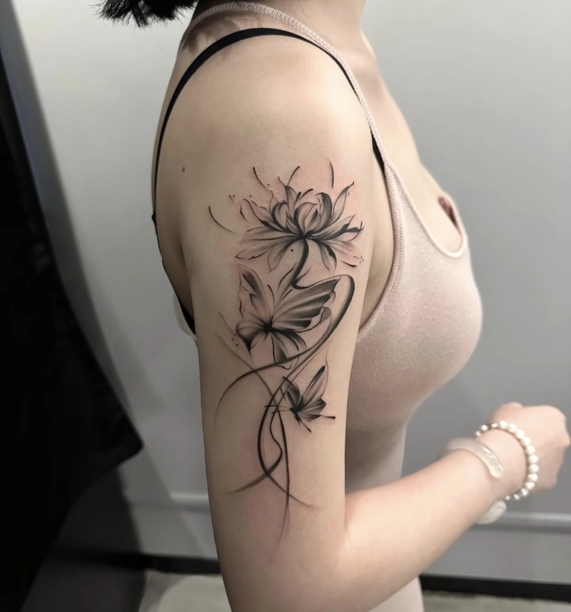 hình xăm bướm nổi bật quyến rũ