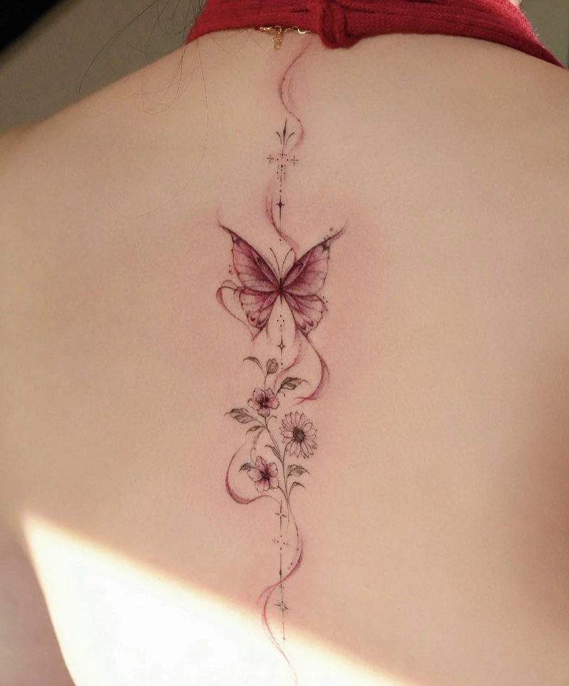 hình xăm bướm quyến rũ