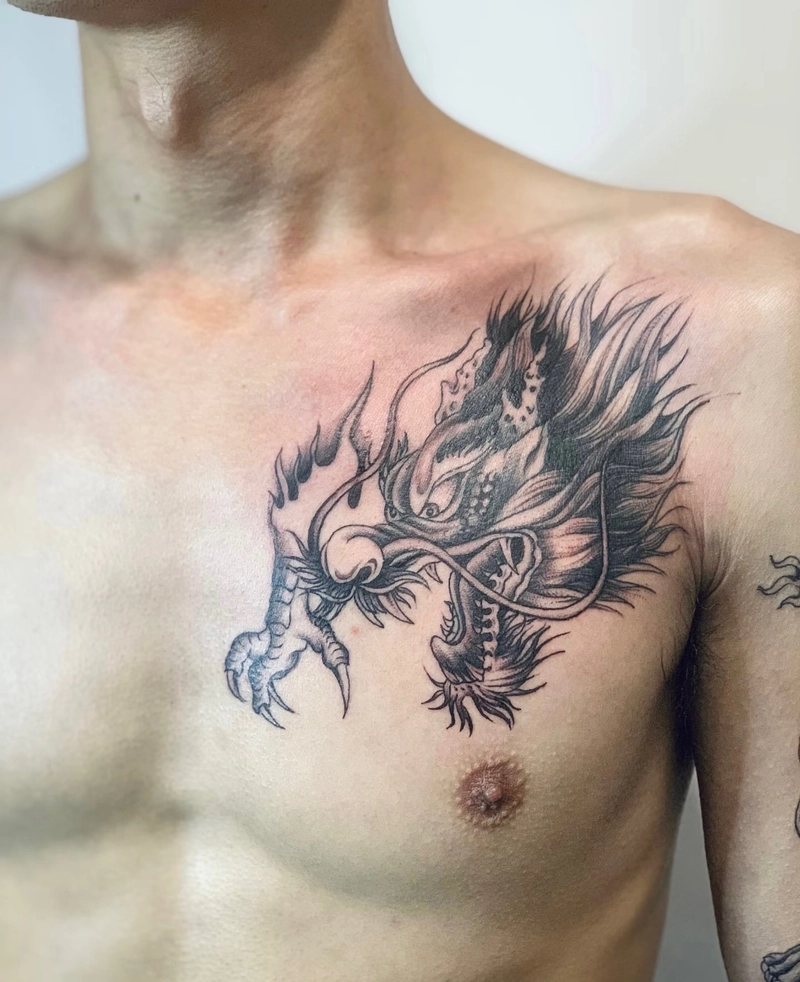 hình xăm cá tính ở ngực nam hình xăm cá tính ở ngực nam