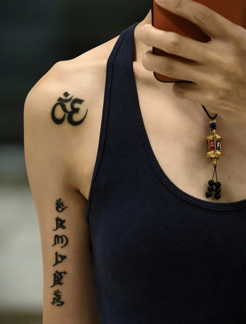 hình xăm chữ Om mang năng lượng tích cực và bình an