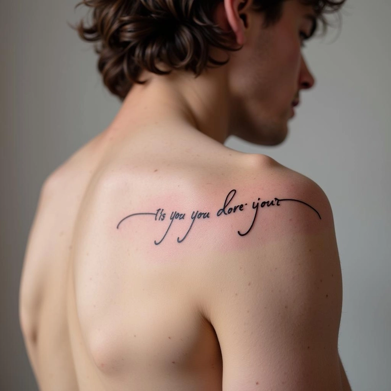 hình xăm chữ tiếng anh cho nam